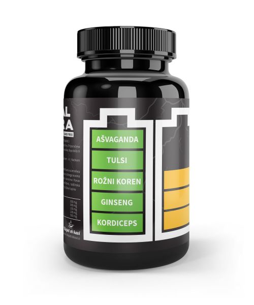 Adaptogeni: ADRENAL podpora (ašvaganda, tulsi, rožni koren, ginseng, kordiceps)
